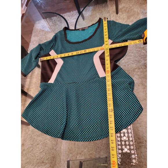 Lucy Diamonds Women's Blue Polyester Long Sleeve Top & Skirt 2 Pc's Suit Size XL - Picture 3 of 14